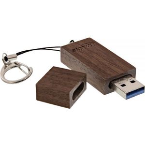 InLine Woodstick (128 GB, USB 3.2), USB-stick, Bruin