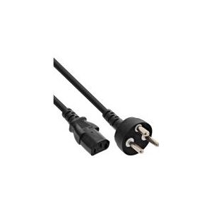 InLine® Netzkabel, Netzstecker D&#228;nemark auf Kaltger&#228;testecker C13, 3m