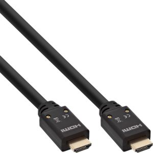 InLine 17510B HDMI Aktiv-Kabel, HDMI-High Speed mit Ethernet, 4K2K, Stecker / Stecker, schwarz / gold, 10m