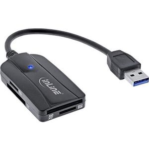 InLine 66772A Card Reader USB 3.1 USB-A, voor SD/SDHC/SDXC, microSD, UHS-II compatibel