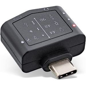InLine 33054B Mini Audio Adapter USB-C 96KHz Hi-Res met PD, USB-C naar 3,5 mm bus + USB-C stekker