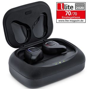 InLine 55356T hoofdtelefoon/headset True Wireless Stereo (TWS) In-ear Oproepen/muziek Micro-USB Bluetooth Zwart