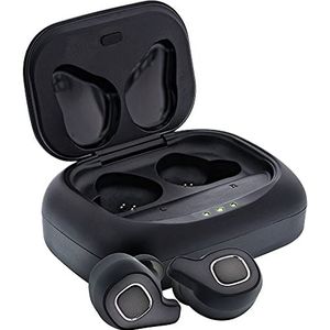 InLine 55356T PURE Air TWS, Bluetooth in-ear hoofdtelefoon met True wireless stereo, met Qi-Case PowerBank, zwart, in-ears: 27 x 23 x 23 mm/oplaadbehuizing: 76 x 54 x 30 mm
