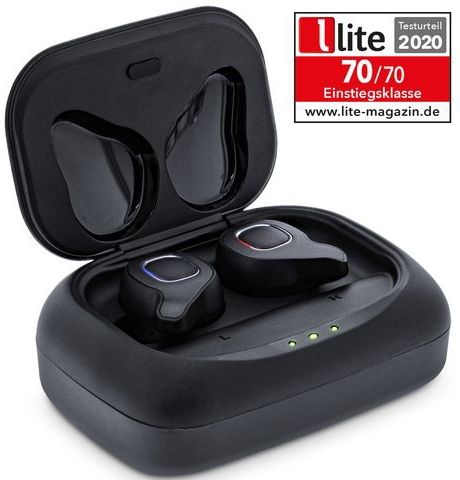 InLine 55356T hoofdtelefoon/headset True Wireless Stereo (TWS) In-ear Oproepen/muziek Micro-USB Bluetooth Zwart