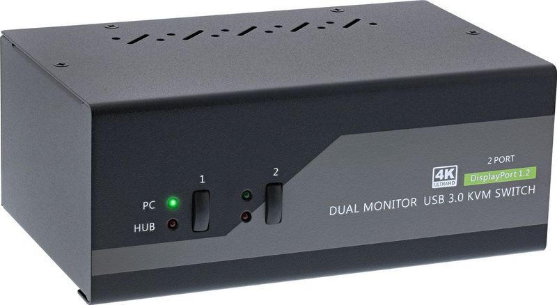 InLine 62652I KVM-switch Zwart, Grijs