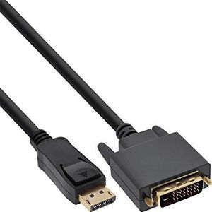 InLine® DisplayPort naar DVI converter kabel, zwart, 7,5m