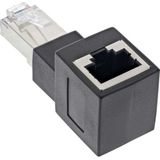 STP - CAT6a - 10 Gigabit RJ45 Haakse Adapter - Haaks naar Beneden - Afgeschermd
