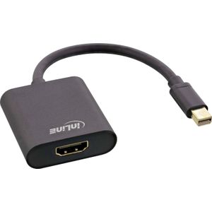 InLine 17193S video kabel adapter 0,15 m Mini DisplayPort HDMI Zwart
