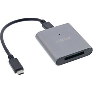 InLine 66771 geheugenkaartlezer USB 3.2 Gen 1 (3.1 Gen 1) Type-C Aluminium, Zwart