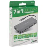 InLine® 7-in-1 USB Type-C dockingstation, HDMI, DisplayPort, USB 3.2, SD-kaartlezer, PD 3.0 100W, MST