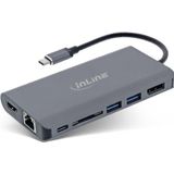 InLine 7in1 USB Typ-C Dockingstation, HDMI, DisplayPort, USB 3.2, SD Slot, MST