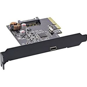 InLine® Interfacekaart, PCIe x4, USB 3.2 Gen.2x2, 1x USB Type-C, incl. low-profile slotplaat