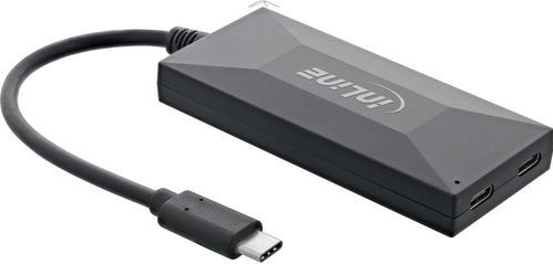 InLine 35398 interface hub USB 2.0 Type-C 5000 Mbit/s Zwart