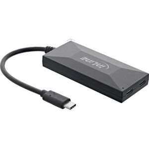 InLine 35399 interface hub USB 2.0 Type-C 5000 Mbit/s Zwart