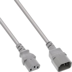C13 - C14 stroomkabel voor UPS/PDU - 3x 0,75mm / grijs - 1 meter