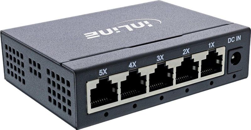 InLine® - Gigabit Netwerk Switch - 5-poort - 1 GBit/s - Desktop - Metalen Behuizing