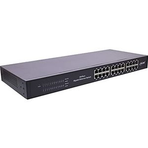 InLine® 24-poorts 1 Gb/s 48,26 cm (19 inch) Gigabit netwerkschakelaar van metaal, zonder ventilator