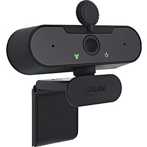 InLine® 55364A Webcam FullHD 1920 x 1080/30 Hz met autofocus, USB-A aansluitkabel