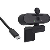 InLine  Webcam FullHD 1920x1080/30Hz met autofocus, USB Type-C aansluitkabel (2.10 Mpx), Webcam, Zwart