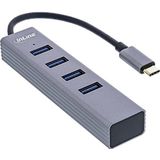 InLine 33271N interface hub USB 2.0 Type-C 5000 Mbit/s Grijs