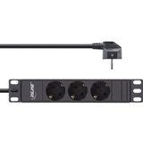 InLine - 10'' Stekkerdoos - CEE 7/7 - 3x CEE 7/3 - Zonder Schakelaar