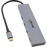 InLine 35392B interface hub USB 2.0 Type-C 10000 Mbit/s Grijs