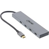 InLine 35392B interface hub USB 2.0 Type-C 10000 Mbit/s Grijs