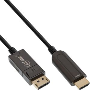 InLine 17180F video kabel adapter 50 m DisplayPort HDMI Zwart