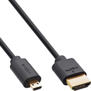 InLine 17911D HDMI kabel 1,5 m HDMI Type A (Standaard) HDMI Type D (Micro) Zwart