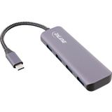 InLine 33271R interface hub USB 3.2 Gen 1 (3.1 Gen 1) Type-C Grijs