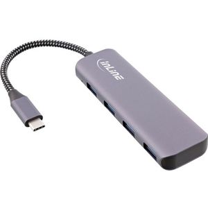 InLine 33271R interface hub USB 3.2 Gen 1 (3.1 Gen 1) Type-C Grijs