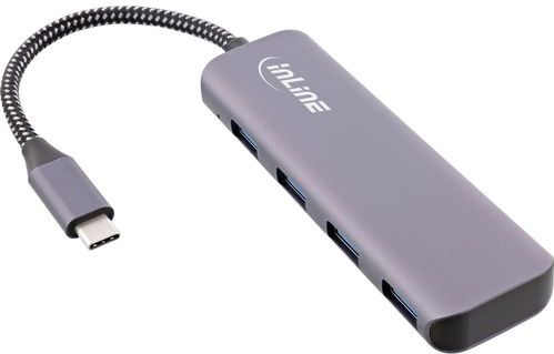 InLine 33271R interface hub USB 3.2 Gen 1 (3.1 Gen 1) Type-C Grijs