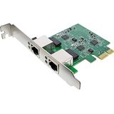 InLine® Dual Gigabit netwerkkaart, 2X RJ45 2,5 Gbit/s, PCIe x1, incl. low-profile slotplaat
