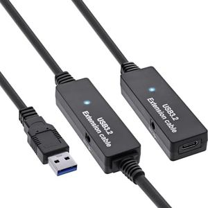 InLine® Rallonge active USB 3.2 Gen.1 mâle USB-A vers USB-C femelle 15 m