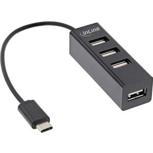 InLine 33293J interface hub USB 2.0 Type-A 480 Mbit/s Zwart