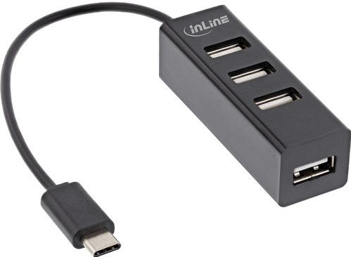 InLine 33293J interface hub USB 2.0 Type-A 480 Mbit/s Zwart