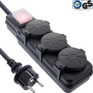 InLine 16493P Overspanningsbeveiliging Zwart 3 AC-uitgang(en) 230 V 5 m