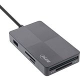 InLine - Multi Cardreader Hub - Grijs - USB 3.2 - 3 USB-A Poorten