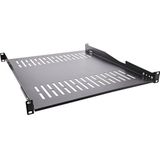 InLine - 19" Plank - Zwart - SPCC-Staal - 550mm Diepte - 1U Hoogte