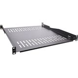 InLine - 19" Plank - Zwart - SPCC-Staal - 550mm Diepte - 1U Hoogte