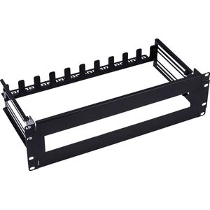 InLine - 19" Vermogenschakelaarstrip - Accessoires - Zwart - Diepteverstelbare DIN-rail