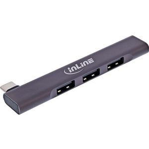 Slim - USB-C Hub - Grijs - 3x USB-A 2.0 en 1x USB-A 3.2 Gen 1