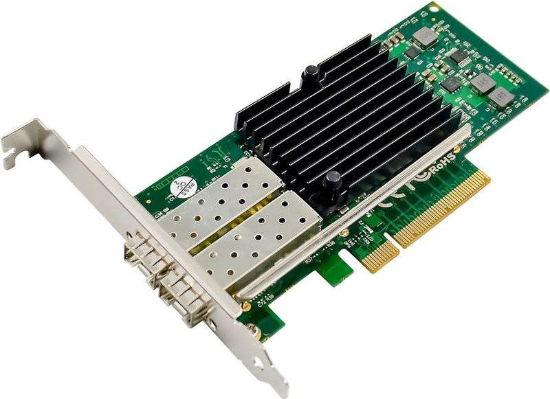 InLine - Dubbele 10 Gigabit Netwerkkaart - 2x SFP+ - PCIe x8