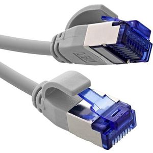 InLine® Patchkabel Slim, Cat.6A, S FTP, TPE (LSZH) flexibel, PoE, grau, 25m