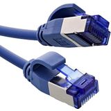 InLine® Patchkabel Slim, Cat.6A, S/FTP, TPE (LSZH) flexibel, PoE, Kupfer (CU), LAN, Ethernet, Netzwerk Kabel, RJ45 Gigabit, blau, 0,5m, 74955B