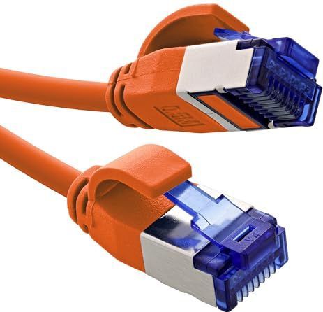 InLine® Patchkabel Slim, Cat.6A, S/FTP, TPE (LSZH) flexibel, PoE, Kupfer (CU), LAN, Ethernet, Netzwerk Kabel, RJ45 Gigabit, orange, 30m, 74930O