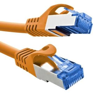 InLine® 72605O patchkabel Cat.6A, S/FTP, TPE (LSZH), CCA, PoE, LAN, ethernet, RJ45 Gigabit netwerkkabel, oranje, 5 m