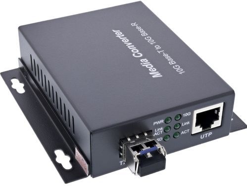 InLine - Netzwerk Media Konverter - 10Gb/s - TP zu SFP+ - Optische Glasvezel