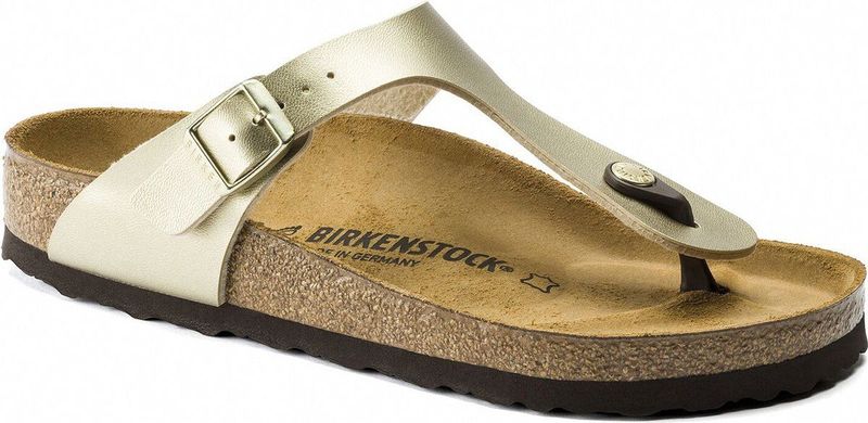 Birkenstock - Gizeh - Teenslipper - Imitatieleer - Zwart