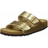 Slipper Birkenstock Women Arizona Birko-Flor Gold Narrow